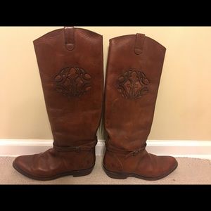 Frye Boots with Engraved Logo MAKE OFFER